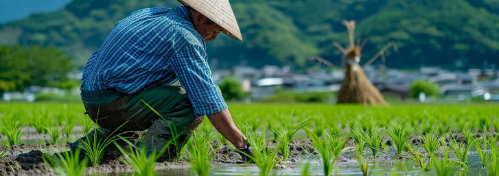 Masanobu Fukuoka - Sustainability and SimplicityJapanese man tending to a rice field