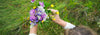 girl holding a wildflower bouquet