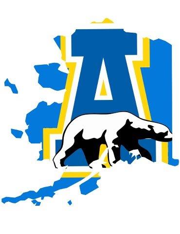 Alaska Outline with University of Alaska Fairbanks Logo