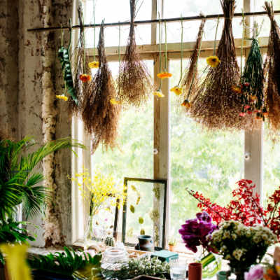 hang dry flowers