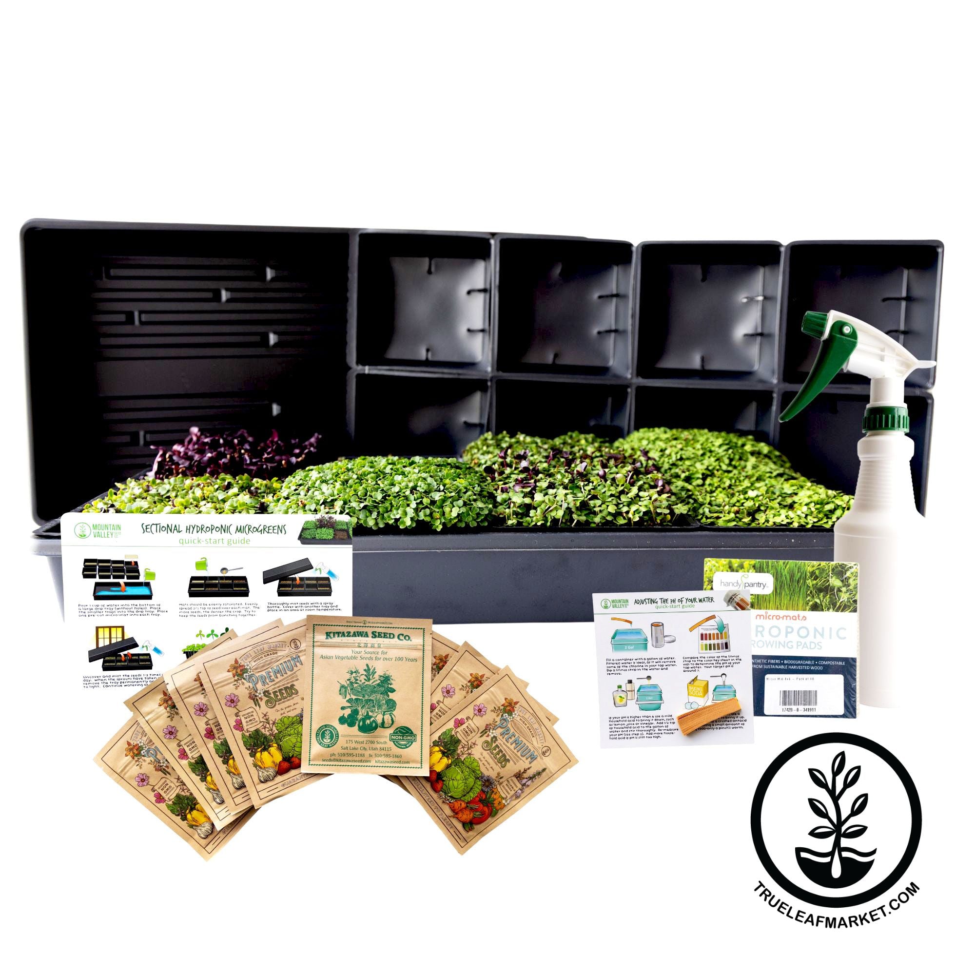 sectional hydroponic microgreens starter kit