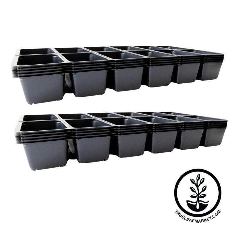 10 Pack of Durable Black Plastic Germination Growing Trays (with Drain Holes) 10, Size: Pack of 10