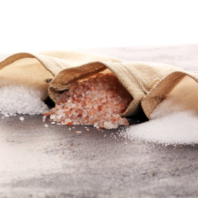 different types of salt displayed in small bags