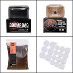 Self Adhesive Filters Collage of Filters, coco coir, boomr bag