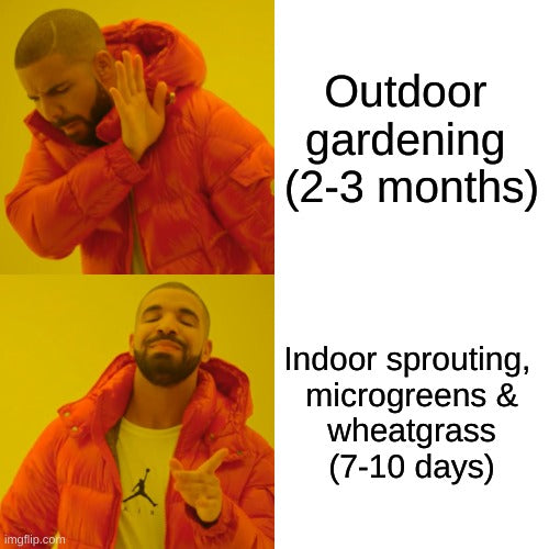 Indoor vs Outdoor Gardening Meme