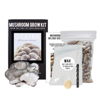 Blue Oyster Mushroom Outdoor Log Growing Kit (Organic) Components
