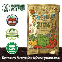 Mountain Valley premium seed packaging.