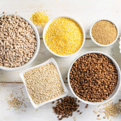 whole grains in bowls