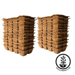 Coco Fiber Plant Pots - 8 Cell Seed Starting Tray - 24 Pack