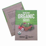 Organic hairy vetch seed packet