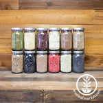 Wide Mouth Mason Jars, Stainless Steel Storage Lids - Example Full