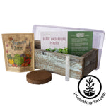 aged barnwood planter microgreens kit