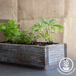 Barnwood Planter Organic Culinary Herb Garden Kit aged grown