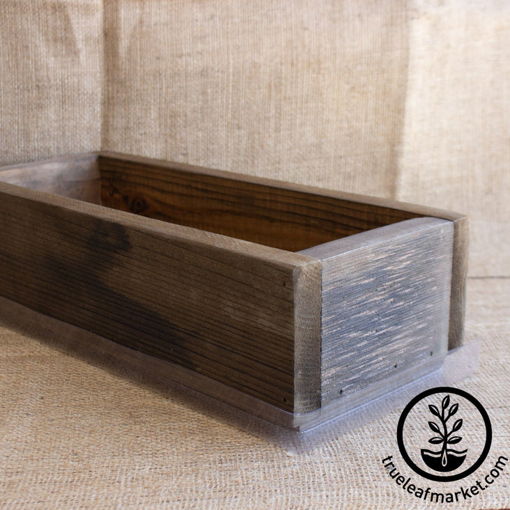 barnwood planter brown