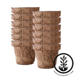 Coco Fiber Plant Pots - Small Round Tapered - 2.5 Inch 12 Pack