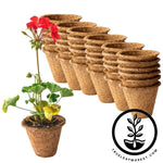 Coco Fiber Plant Pots - Small Round Tapered - 4 Inch 36 Pack
