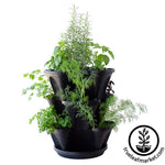 Mini Garden Stacker - Hanging Garden Pot Black In use