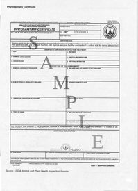 USDA - International / Federal Phytosanitary Certificate for Seed Imports