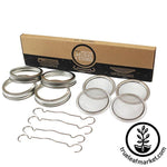 Stainless Steel Wide Mouth Sprouting Jar Lid 4 Pack with stands