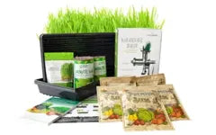 Wheatgrass, sprouting, and garden kit products