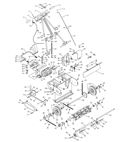 California Trimmer THROTTLE LEVER ASSEMBLY, 20-25 H0508