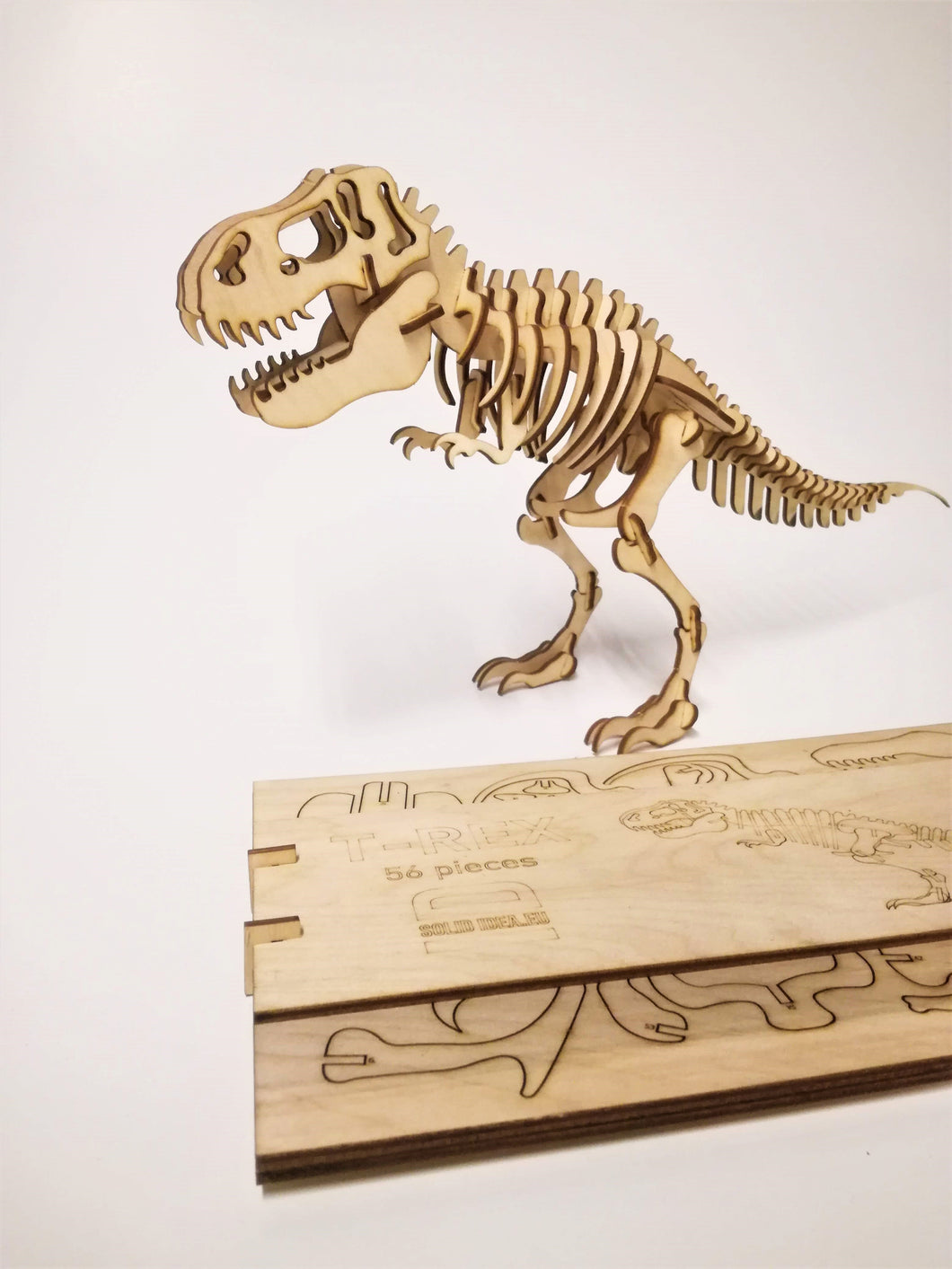 Omzet Schuldenaar Vermomd Dino T-rex 3D Puzzel - houten bouwpakket – SOLID IDEA