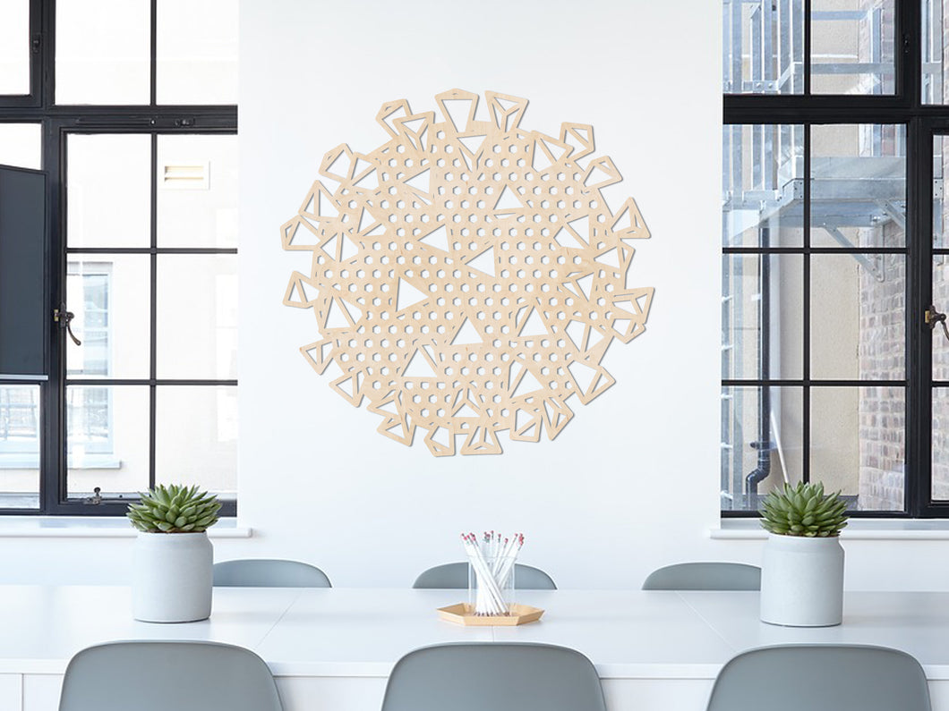 Houten wanddecoratie Geometrisch Corona Wall Art SOLID IDEA