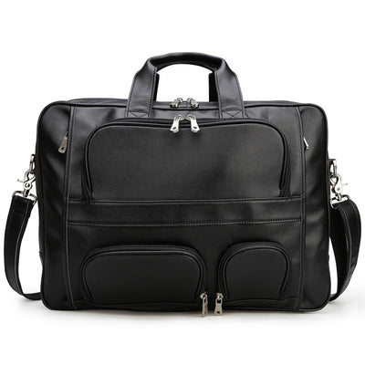 Full Grain Leather Men Briefcase Large Laptop Tote Bag Business Handbag ...
