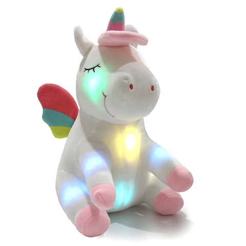 licorne veilleuse peluche