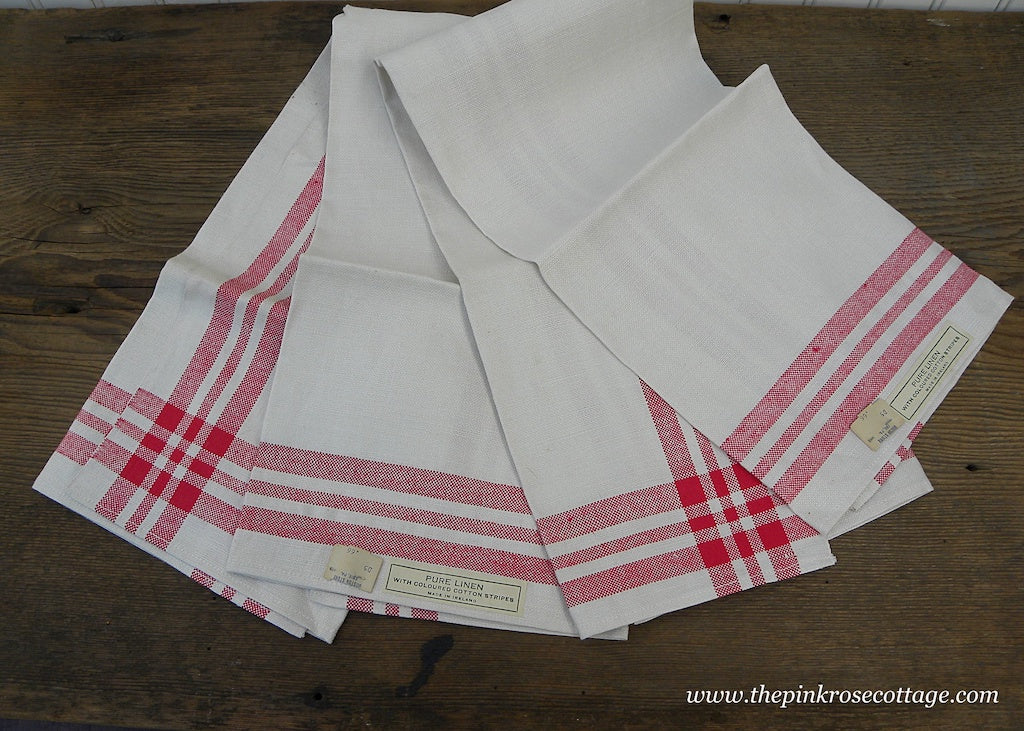 red kitchen tea towels