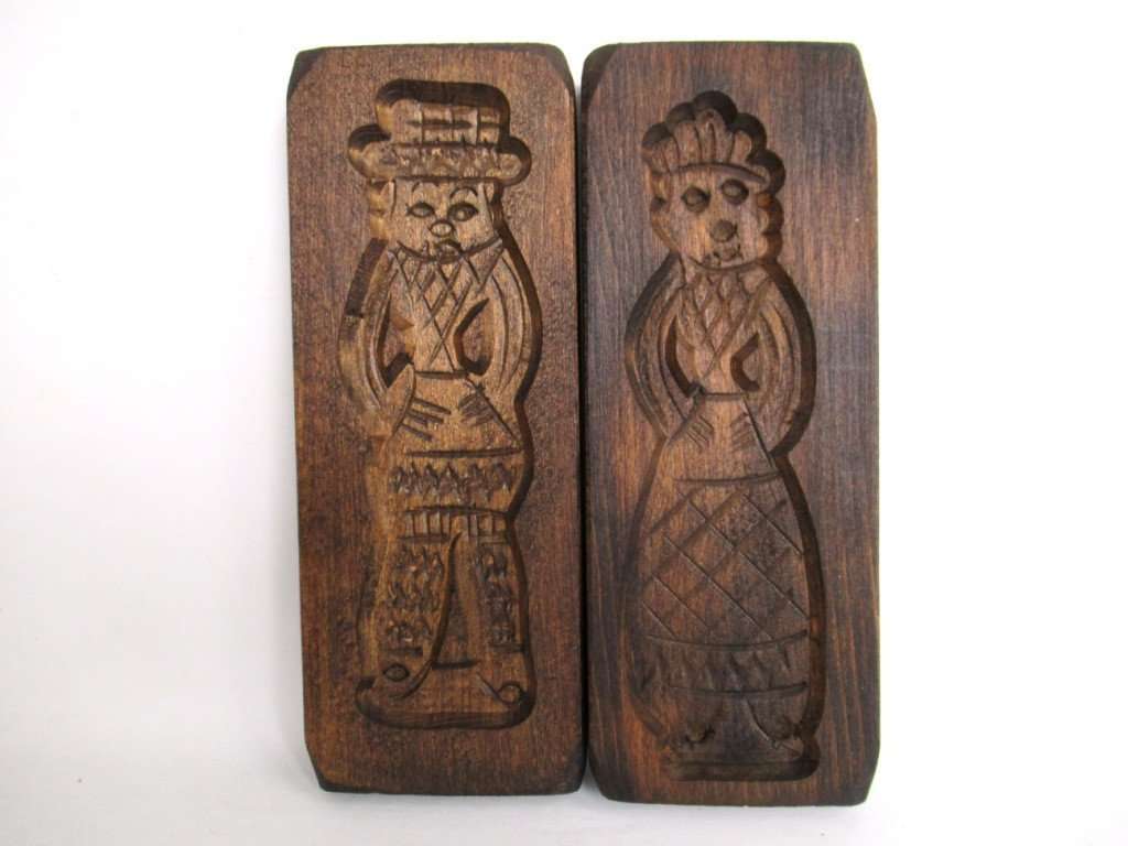 antique wooden cookie molds