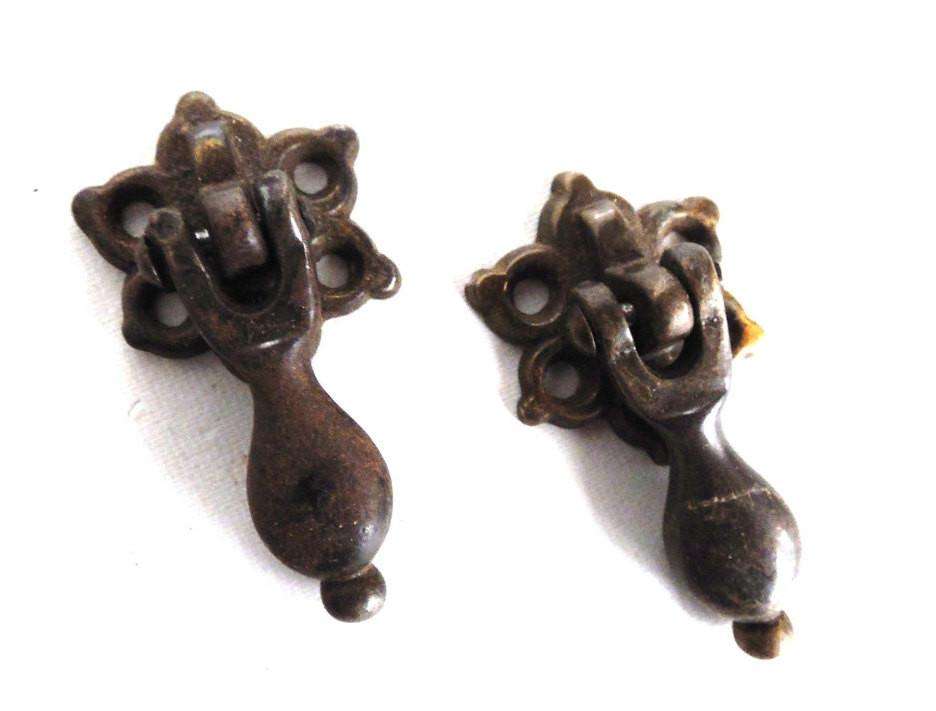 Drawer Handles Set Of 2 Antique Hanging Drawer Pulls Metal