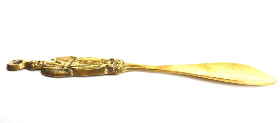 antique brass shoe horn