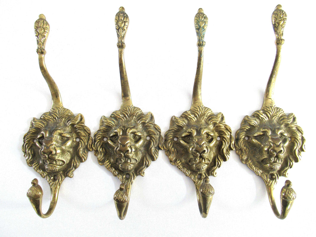 Lion Large Gold Wall Hook