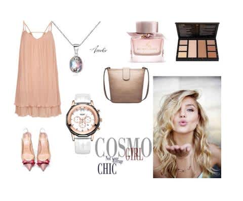 Hot sexy dainty top fashion outfit for women with accessories