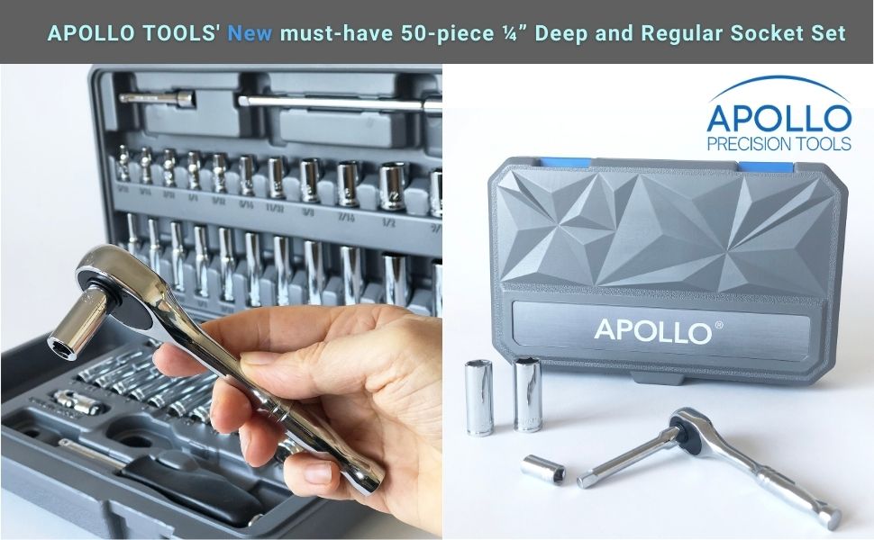 socket set blue tool set apollo tools