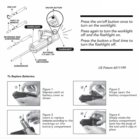 mr seven hands battery light change