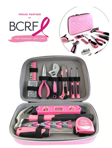 63 piece pink tool set designer case
