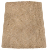 UpgradeLights 5 Inch European Drum Style Chandelier Lamp Shade Mini Shade Natural Burlap Fabric