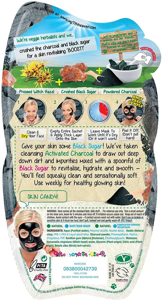 7th Heaven Charcoal and Easy Peel-Off Mask with Activated – Goddess