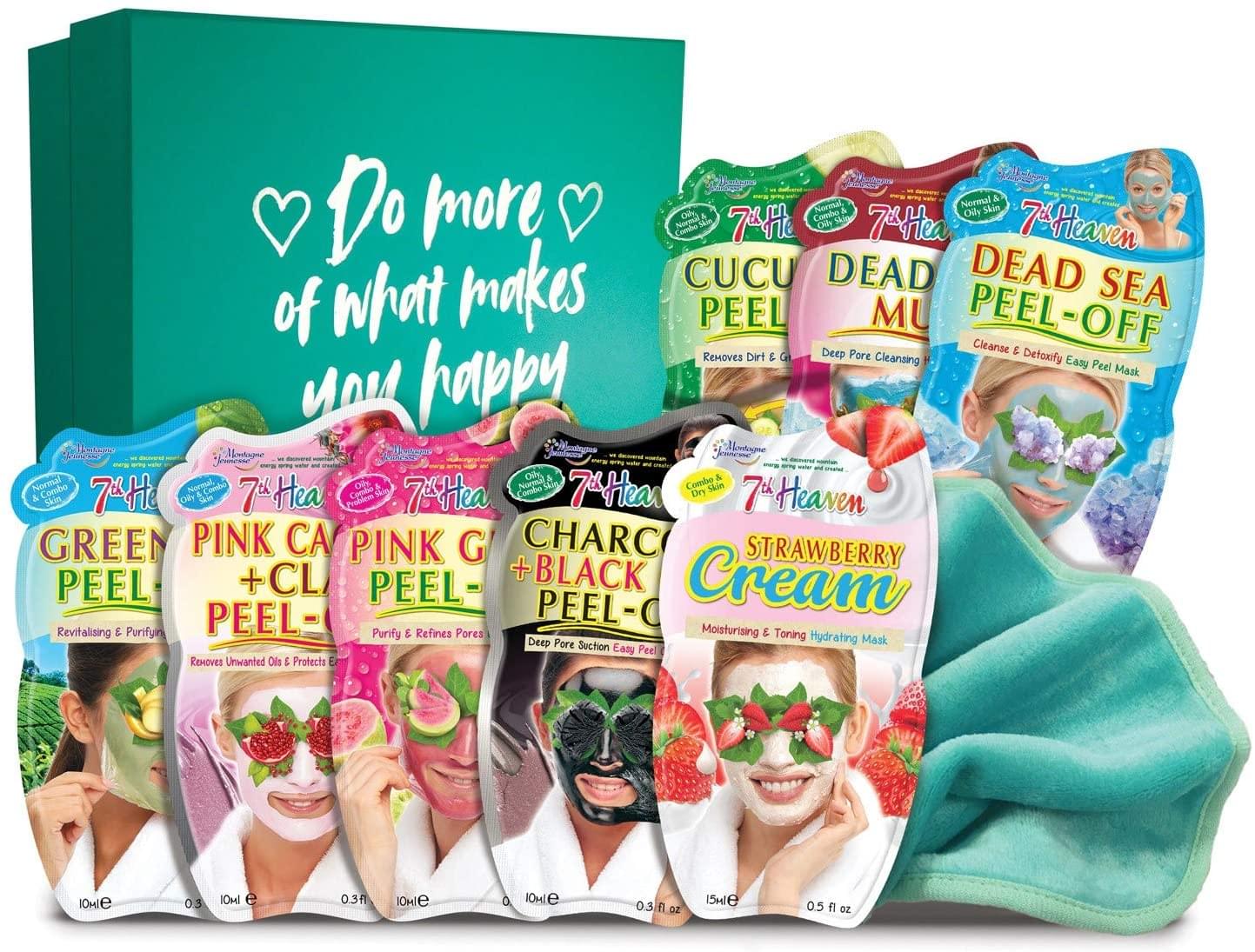 7th Heaven Box of Treats Pack with 8 Facial Skincare Masks – Beauty Goddess