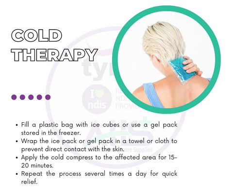 how to apply cold therapy on neck