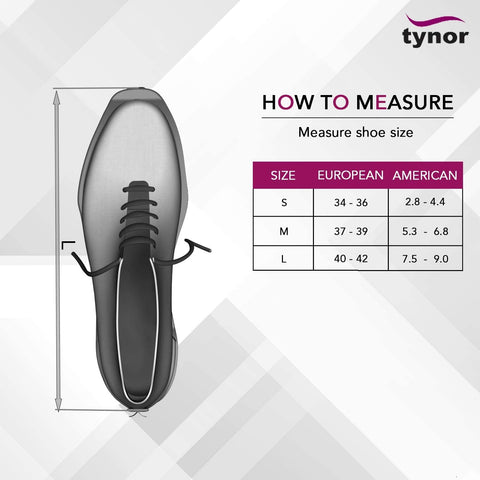 Arch Support Size Chart