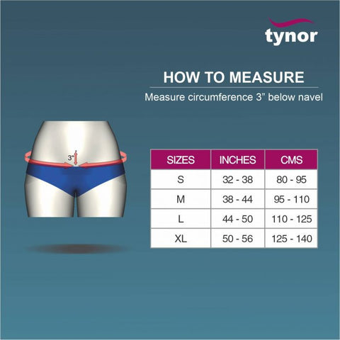 TYNOR PELVIC TRACTION KIT WITH WEIGHT BAG Size chart