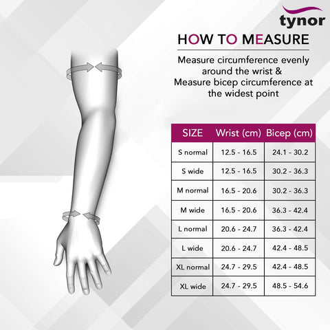 Tynor Compression Garment Arm Sleeve size