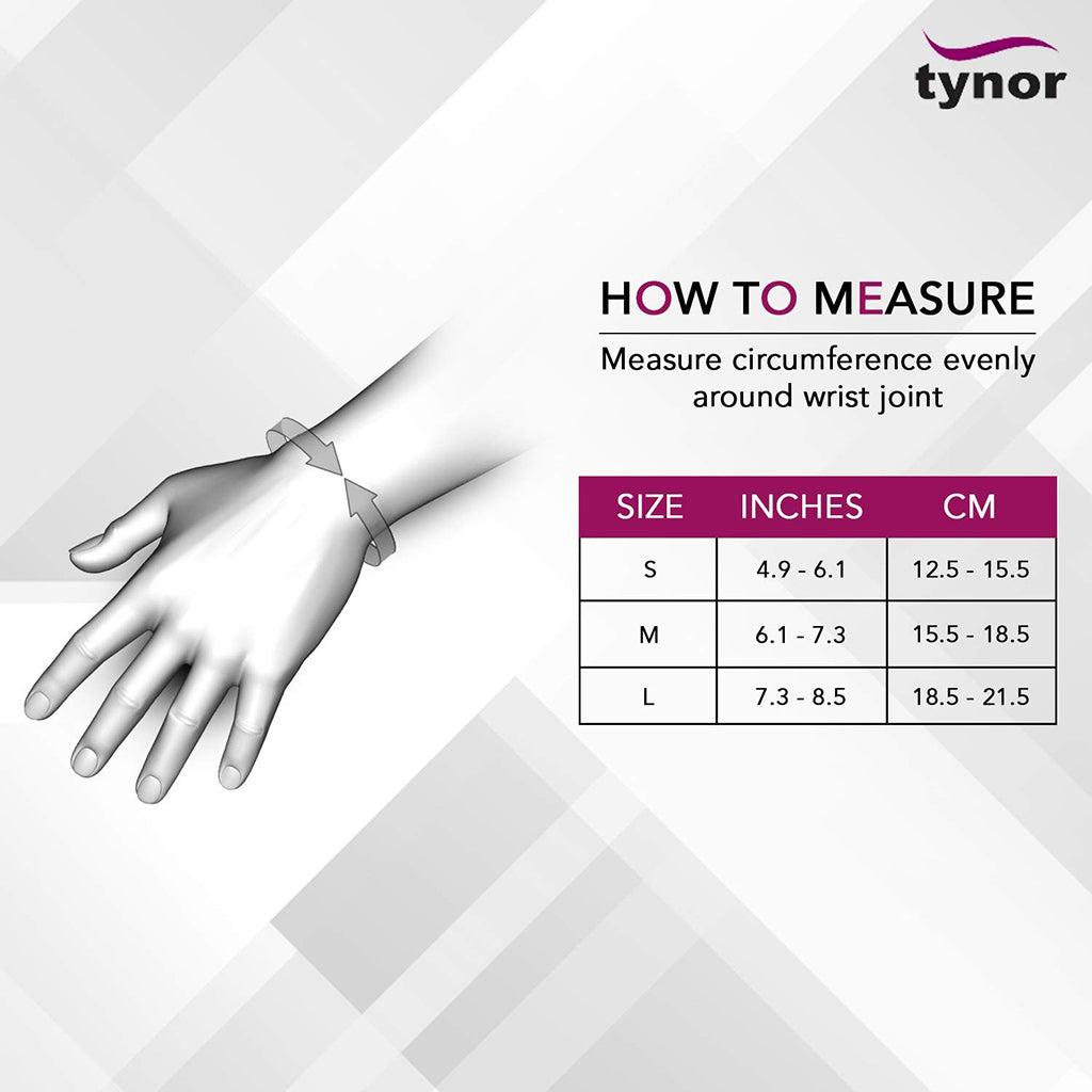 How to wear Tynor Wrist Splint (Ambidextrous) for immobilization and firm  support to hand and wrist 