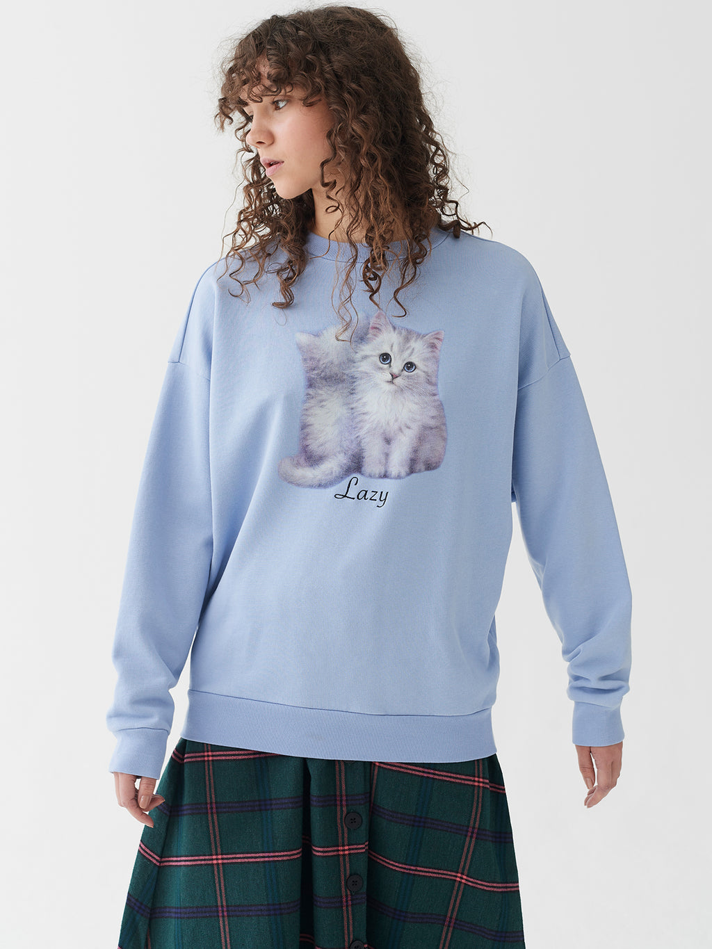 lazy oaf eyes crop sweatshirt