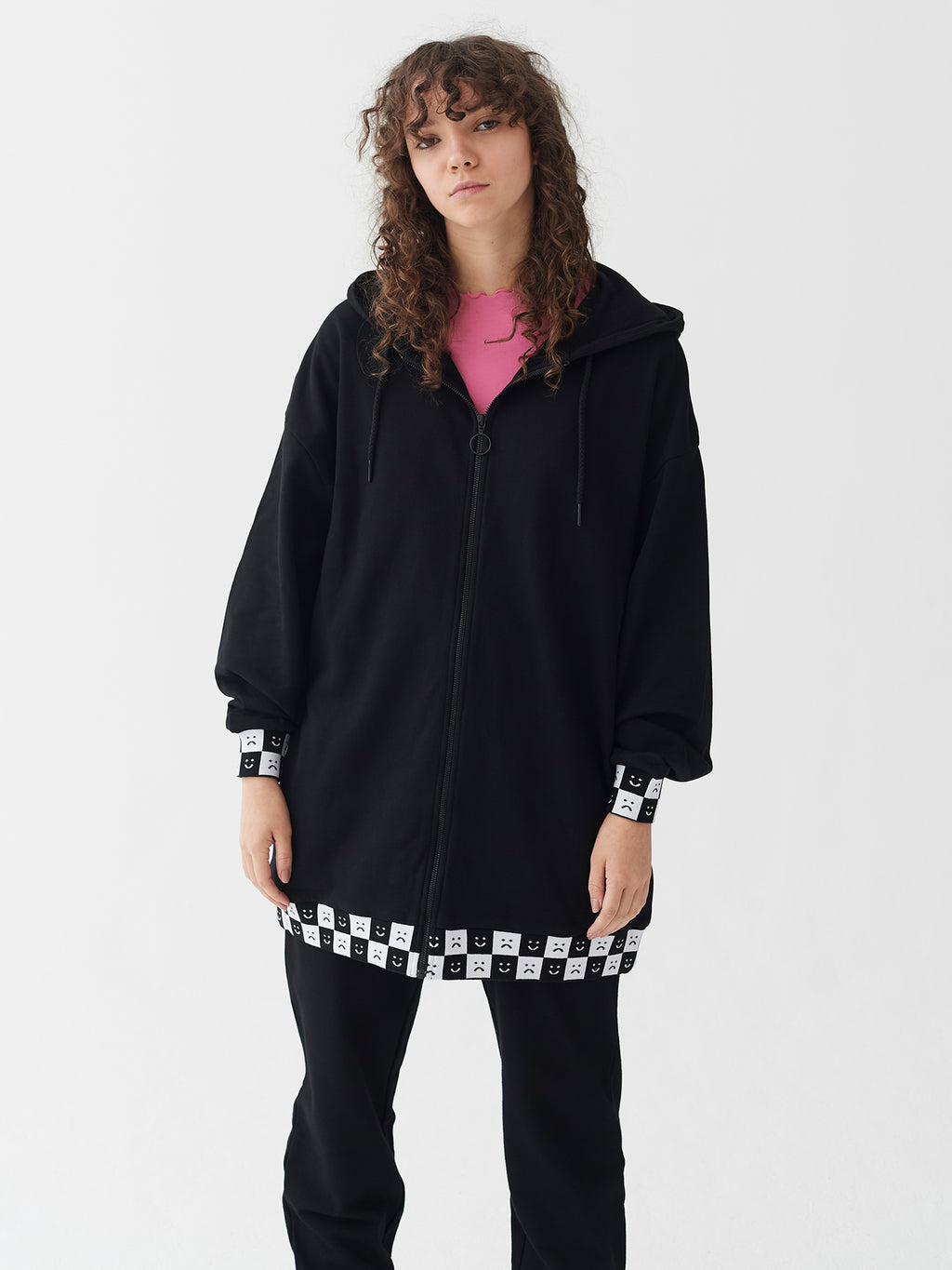 lazy oaf polar fleece zip sweat