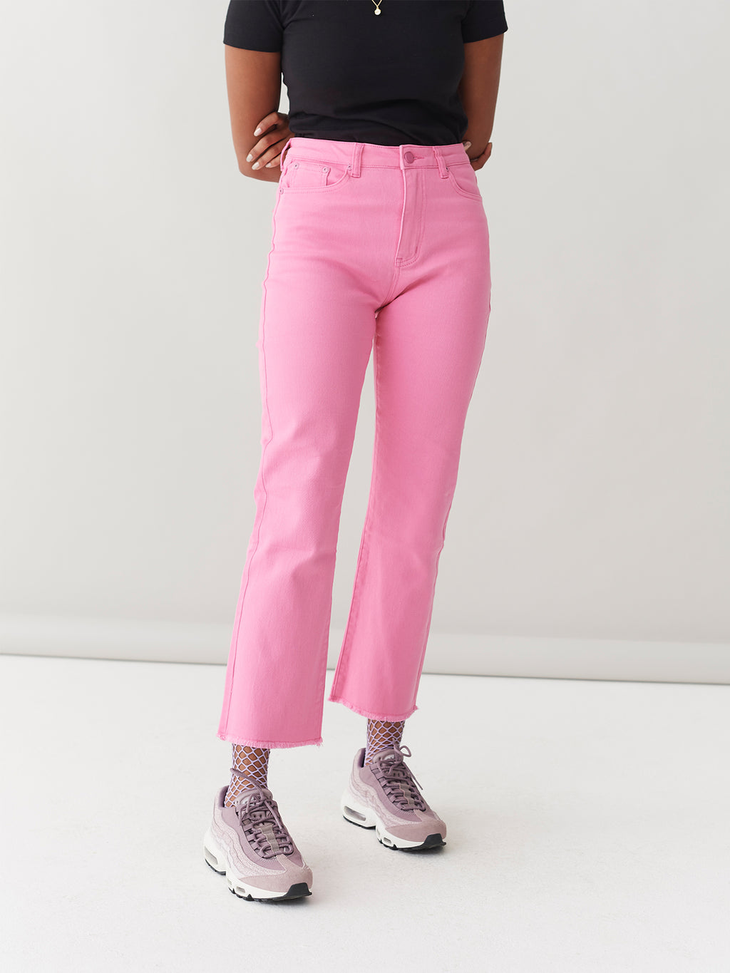 LO Pink Straight Leg Jeans – Lazy Oaf