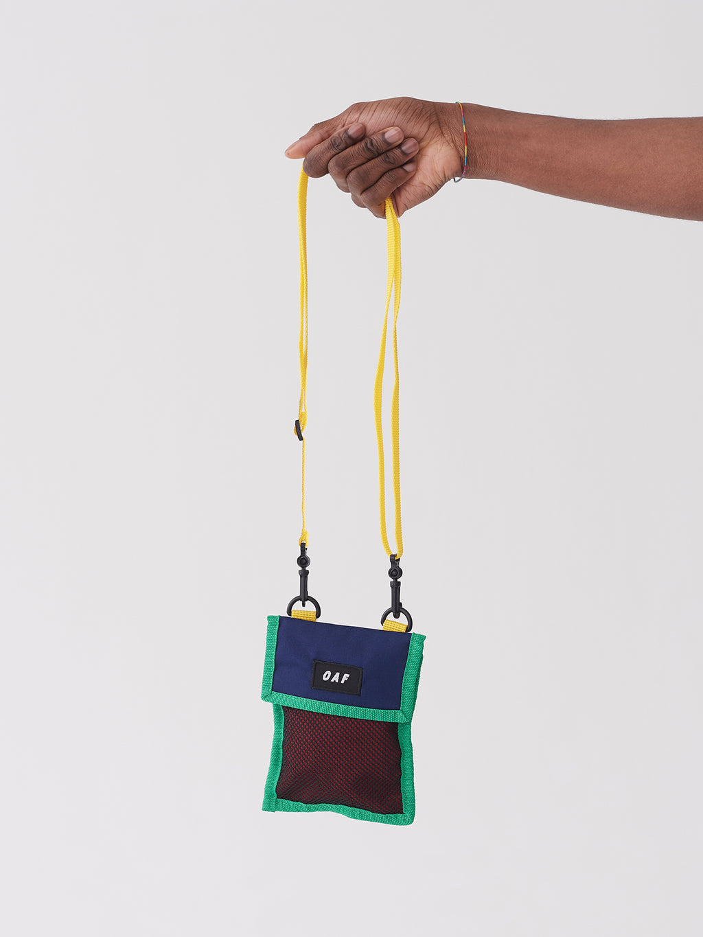 multi coloured bum bag